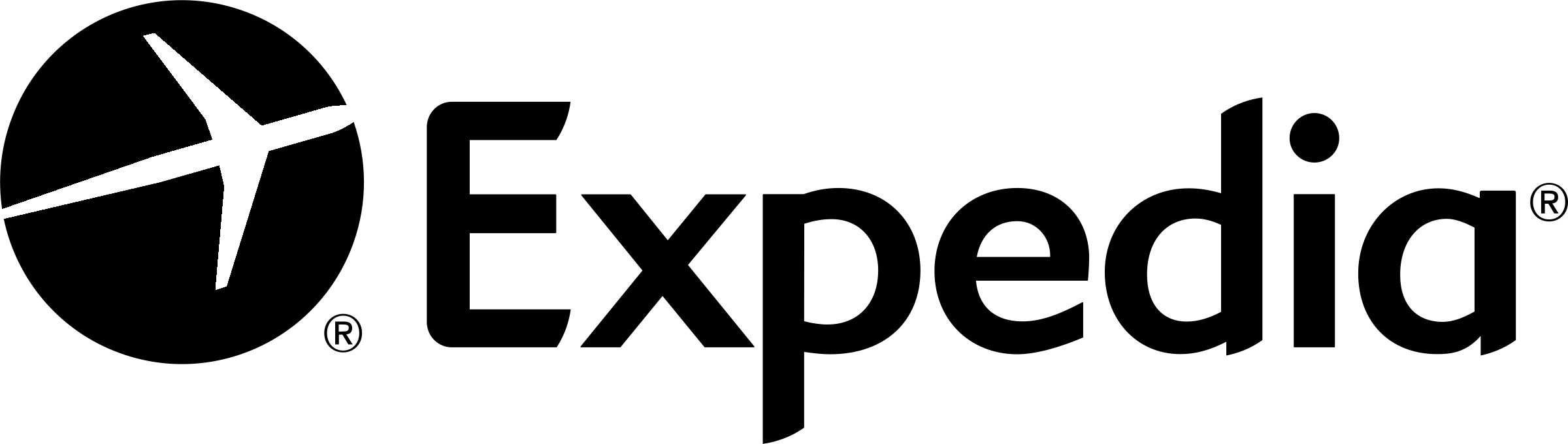 Expedia Black and White logo